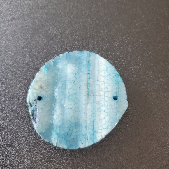 Agate geode slice pendant bead B1 - Picture 2 of 2